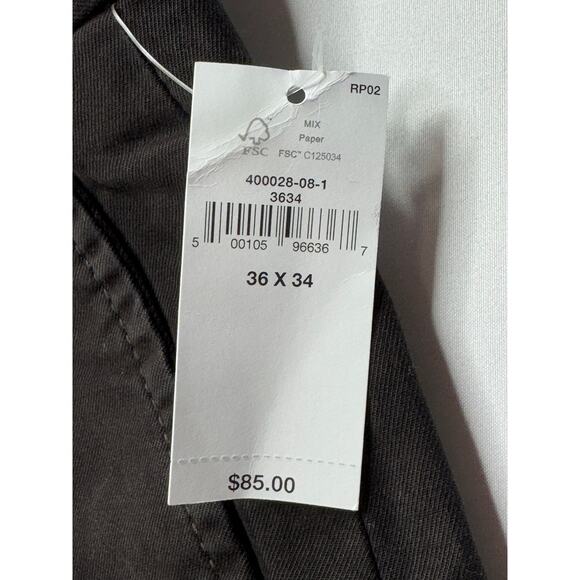 NWT Banana Republic Men's Athletic Fit Brown Lived-In Chino Pants - Size 36x33 - Picture 8 of 10